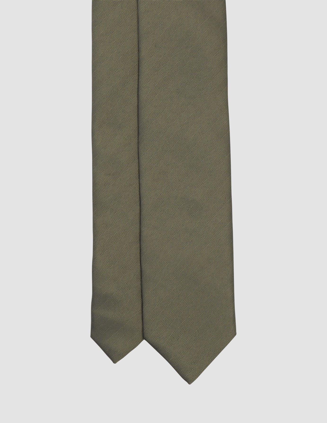 Tie Herringbone Remote Green